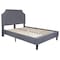 Flash Furniture Full Size Lt Gray Fabric Platform Bed w/ Mattress SL-BM10-10-GG - alternate 2